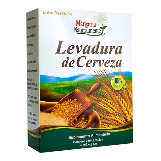 [7503003101482] Levadura de Cerveza 250 caps (Margarita Naturalmente)