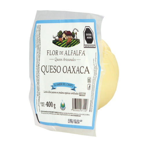 [7503002671467] Queso oaxaca  400 g (Flor de alfalfa)