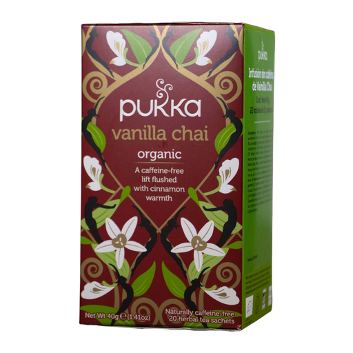 [850835000726] Vanilla Chai org 20 bolsas 40g (Pukka)