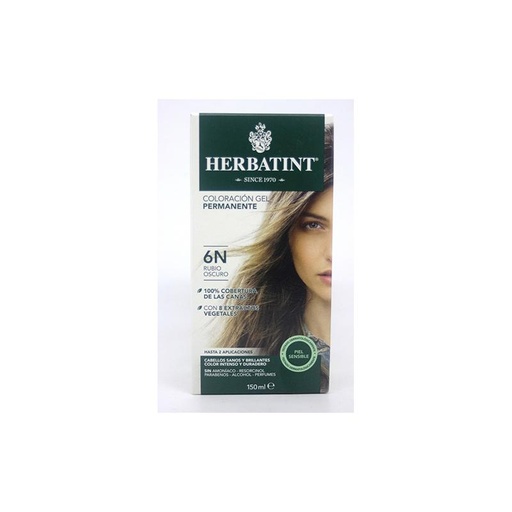 [8016744805865] Tinte herbal rubio oscuro 6n 135ml (Herbatint)