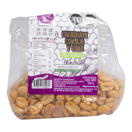 [0723707895969] Cacahuate con ajo y chile 150g (La Cocina Verde)