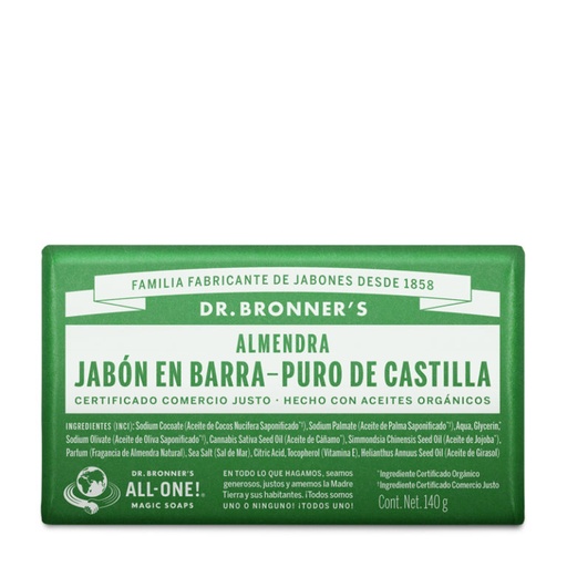[018787506004] Jabon Almendra Barra de Castilla 140Grs (Dr Bronners)