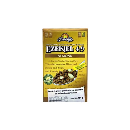 [073472002582] Cereal Grano Entero Almendras 454 G (Ezekiel)