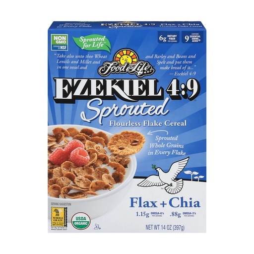 [073472002612] Cereal Flakes Flax & Chia Sprouted (Ezekiel)