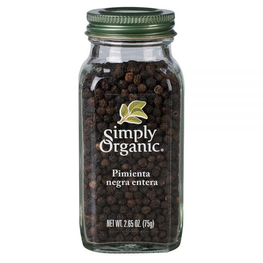 [089836185242] Pimienta Negra Entera Org 75g (Simply Organic)