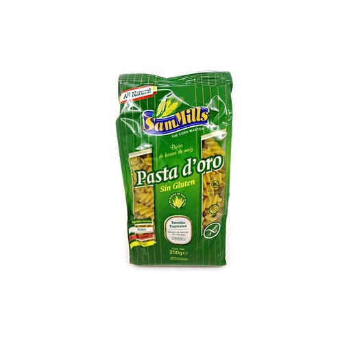 [5941634000880] Pasta Tipo Tornillo de Maíz Sin Gluten 250g Sam Mills
