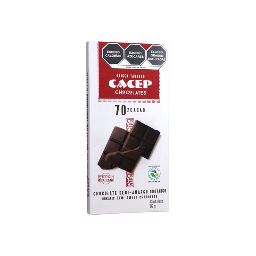 [674896000743] Barra de Chocolate 70% Cacao 85 G (Cacep)