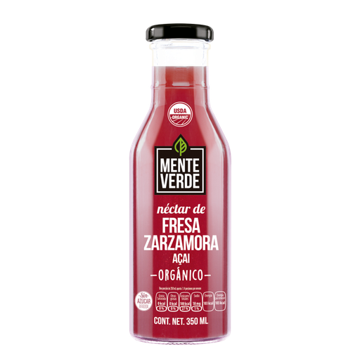 [7503013909306] Néctar de fresa, zarzamora y acai 350 ml (Mente Verde)