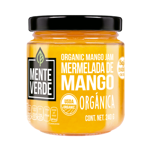 [7503013909412] Mermelada de Mango Orgánica 240 g Mente Verde