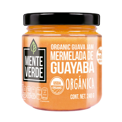 [7503013909450] Mermelada de Guayaba Orgánica 240 g Mente Verde