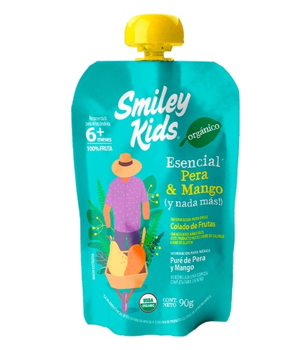 [7804650970262] Pure Pera y Mango 90 G (Smiley Kids)