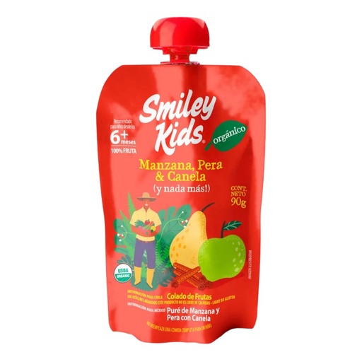 [7804650970453] Pure Org Manz/Pera/Canela 90 G (Smiley Kids)