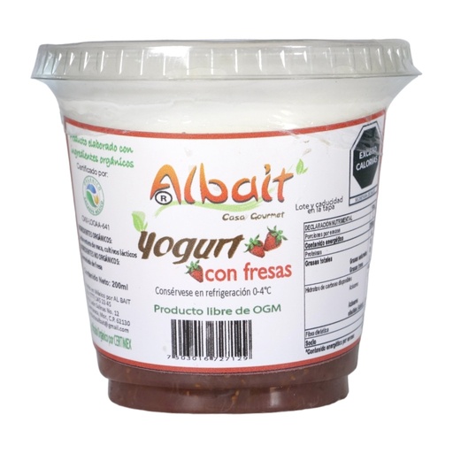 [YOGFRE250] Yoghurt de Fresa 250 Ml (Albait)