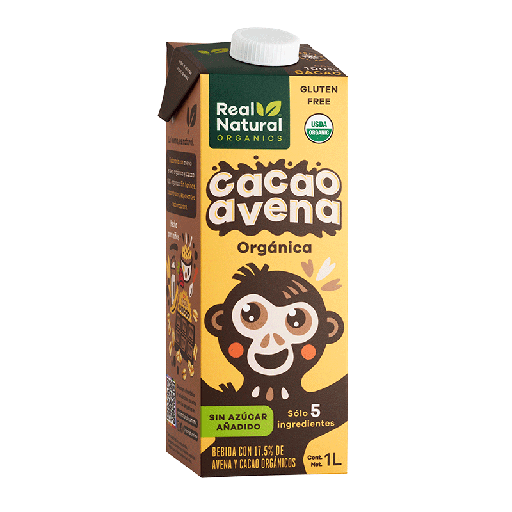 [7503024877441] Bebida de Avena con Cacao Organico GF 1 L (Real Natural)